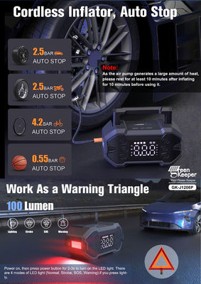 8.0L benzine draagbare powerbank multifunctionele auto springstarter met luchtcompressor voor alle auto's
