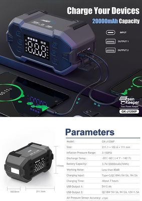 12W Total Output Car Jump Starter met luchtcompressor Uw noodoplossing in 2024