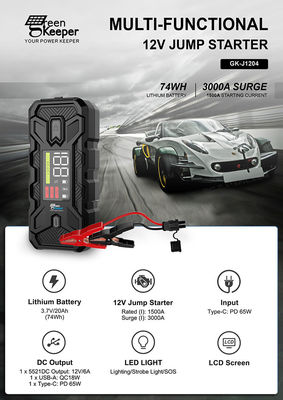 20000mah Portable Jump Starter Pack Utrai Booster 1500A met LED licht voor noodgevallen