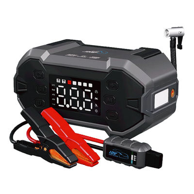 4 in 1 Car Booster Power Bank Jump Starter met ingebouwde luchtcompressor en opblazer
