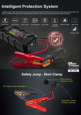 Outlet 12V 1500A UltraSafe High Capacity Jump Starter met LED-licht motorstartfunctie