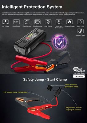 Autobatterij Jump Starter UltraSafe Supercapacitor 3000A Power Bank voor voertuigen Truck