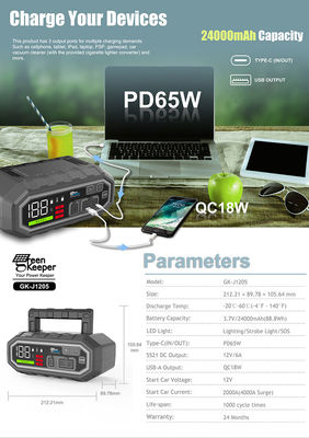 GreenKeeper UltraSafe High Discharge 4000A Beste auto batterij springstarter voor voertuigen Truck auto