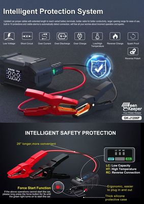 12V Type-C Autobattery Charger Sprongstarter voor snel opladen Elektrische Autobattery