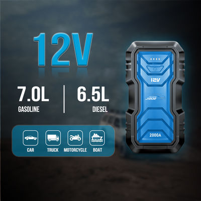 High Discharge 2000A Battery Booster Pack met multifunctionele USB-A oplaaduitgang
