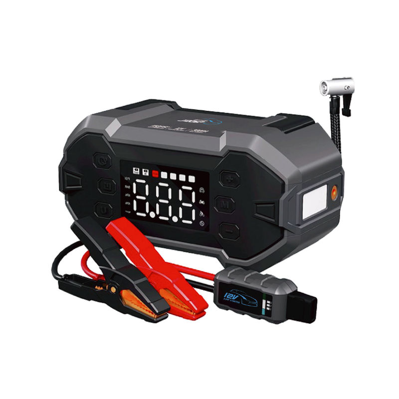 Multifuncties 4 in 1 krachtige draagbare autobanden pomp springstarter voor hoge druk