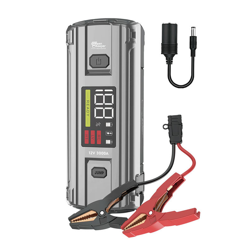 J1203 PD65W 12v 3000A High Power Car Jump Starter met zaklamp DC-uitgang voor kleine auto's