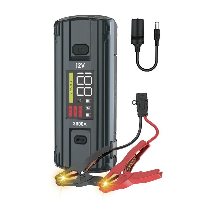 Autobatterij Jump Starter UltraSafe Supercapacitor 3000A Power Bank voor voertuigen Truck